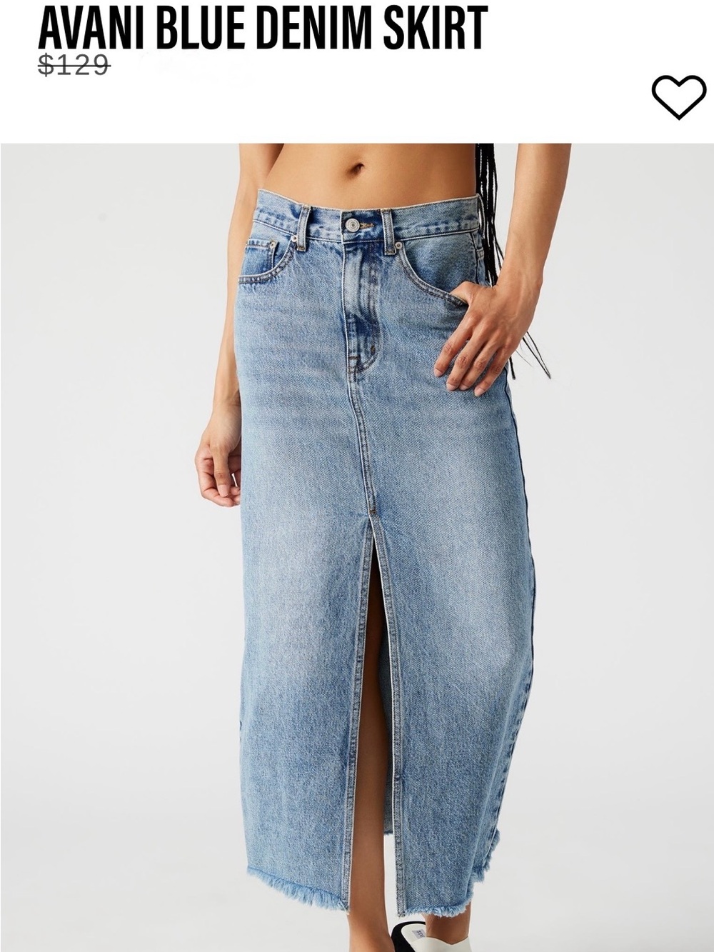 Steve Madden Light Blue Denim Maxi Skirt LIKE NEW